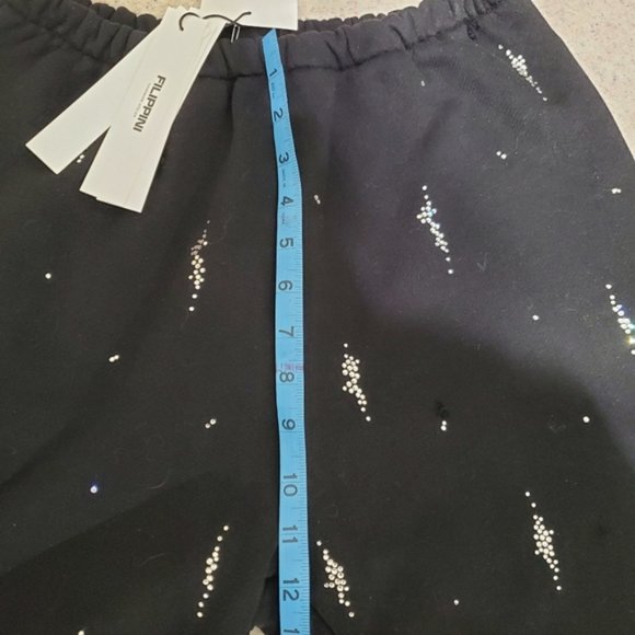 NWT BLACK LIBERAL YOUTH MINISTRY DREAM BABY CRYSTAL RAIN DISTRESSED SWEATPANTS - Picture 6 of 12